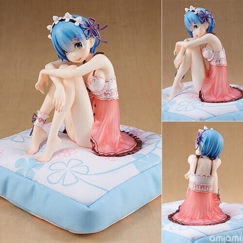 15cm Re:Life in A Different World From Zero Rem Action Figure Birthday Pajama Ver. Sexy Girl PVC Figure Collectible Model Toys