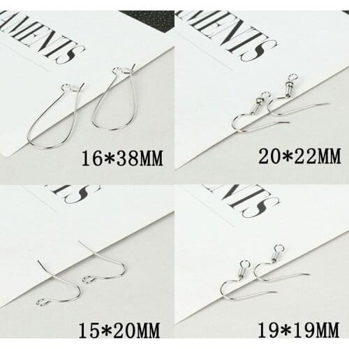 200 Pack DIY Homemade by Hand Earrings Gold Silver Ear Hook Eardrops Earrings Vintage Loose Accessories Material jewelry making