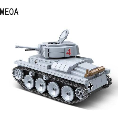 535PCS LT-38 Light Tank Building Blocks Military BT-7 Army City Soldier Police Weapon Bricks Sets Toys Gifts For Children Kids