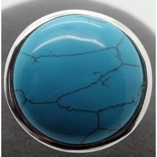 Free Shipping Best Gift Rare Blue 24mm stone 925 Silver Jewelry Ring Size 7/8/9/10