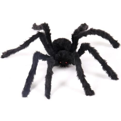 60cm Large Spider Halloween Decoration for Home Bar Halloween Scary Decor Party Props Spider Halloween Artificial Spider Silk