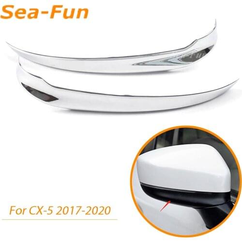 For Mazda CX-5 CX5 KF CX-8 CX8 2017 2018 2019 2020 Rearview Mirror Strip Sticker Trim Cover Decorate Frame Moulding Aaccessories