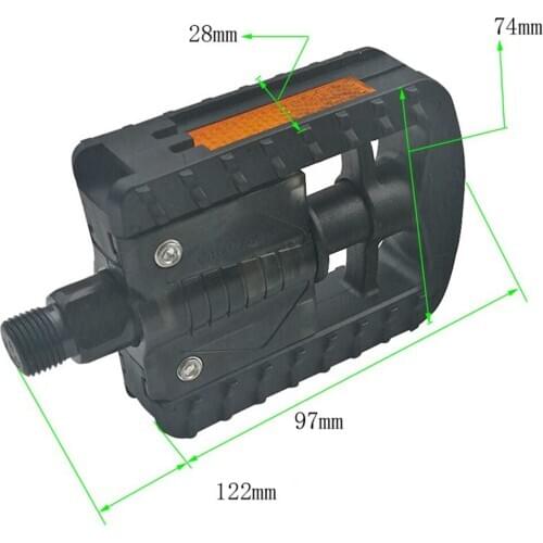 Double Folding Bike Pedals Folders Cycle Commuting Bicycle Pedals 9/16" Black