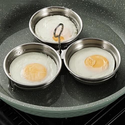Stainless Steel Egg Poacher Poaching Pan Mould Egg Steamer Steamed Egges Mold Hoousehold Kitchen Cooking Tool Gadget