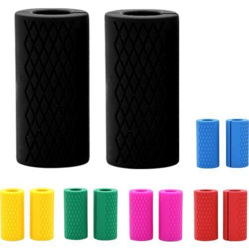 1 Pair Barbell Dumbbell Grips Kettlebell Fat Grip Thick Bar Handles Pull Up Weightlifting Support Anti-Slip Pad