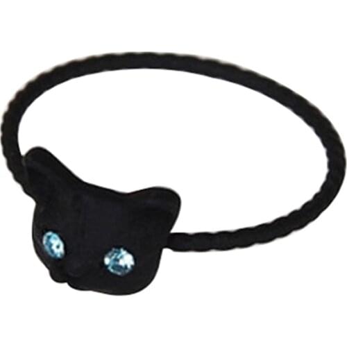 Hot Sale 1PC New Cute Popular Hot Golden Women Ring Pussy Cat Free Size Rhinestones Fashion Jewelry Cocktail Ring Gift 3 Colors