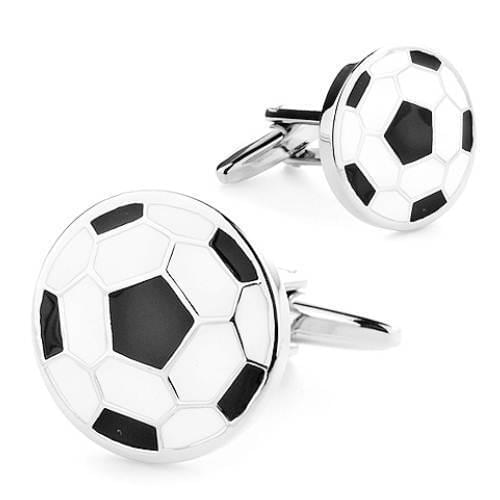 Hot sale white football cufflinks pure copper high quality electroplating factory sales cufflinks anniversary gifts for husband