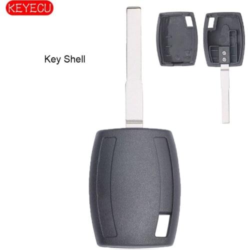 KEYECU 10PCS Transponder Ignition Car Key Shell Fob for Ford Fiesta Escape 2012-2016 （HU101 Blade)