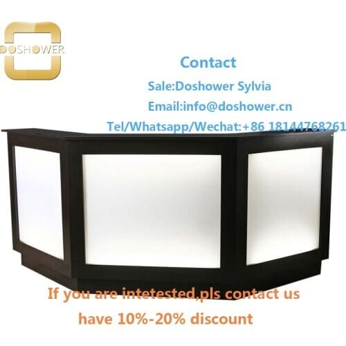 Salon furniture natural wood with front desk uniform for kids shop reception desk