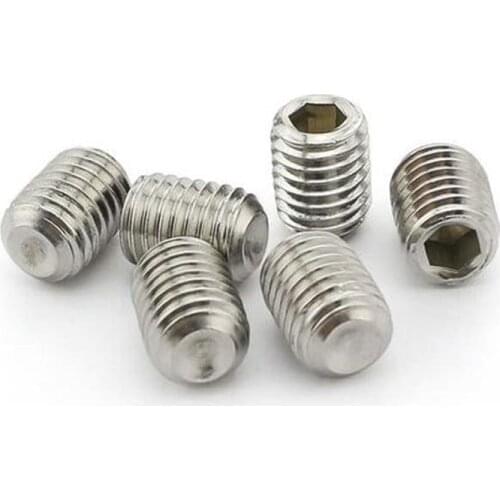 10/50pcs M2 M2.5 M3 M4 M5 M6 M8 DIN916 A2-70 304 stainless steel Hex Hexagon Socket Allen Cup Point Grub Screw Set Bolt