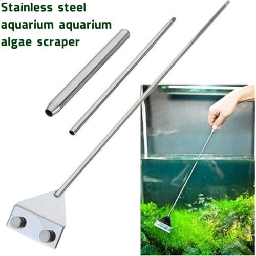 Aquarium Fish Tank Algae Razor Scraper Blade Aquatic Water Live Plant Grass Stainless Steel Cleaning Multi-Tool Cleaner Kit Set