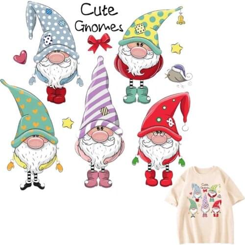 Santa Claus Patches For Clothing A-Level Washable Kid T-Shirts Heat Transfers Thermal Stickers Christmas Series Iron On Applique