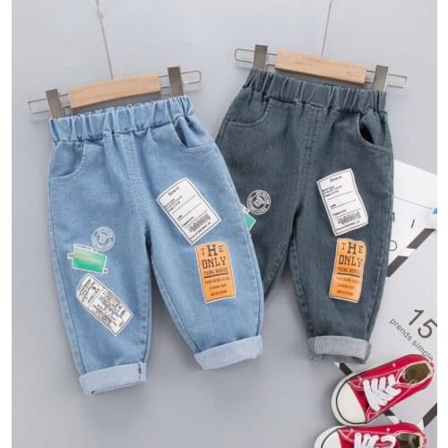 New Spring Autumn Baby Boys Girls Clothes Children Cotton Cartoon Pants One Piece Toddler Fashion Costume Infant Kids Sportswear