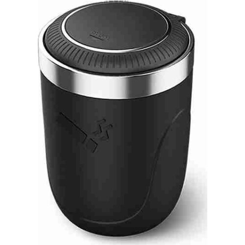 Car Ashtray Hand Push Car Ashtray With Led Light Car Portable Light And Smokeless Ashtray Car Decoration Products