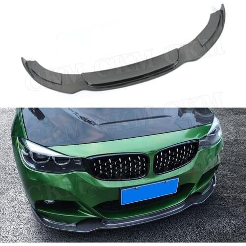 Carbon Fiber Front Lip Spoiler for BMW 3 Series GT F34 M Sport 2014 - 2018 Front Extension Chin Protector Car Styling