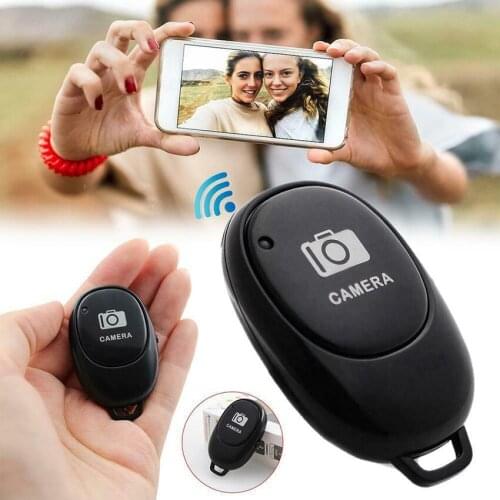 Bluetooth 4.0 Selfie Shutter Camera Remote Control Button Wireless Selfie-timer Controller Shutter For Android Iphone Black