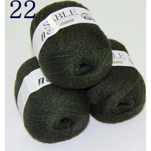 Sale Super Soft Pure 3X50gr Sable Cashmere Wrap Shawls Hand Knitting Wool Crochet Yarn Dark Olive 243-22-3