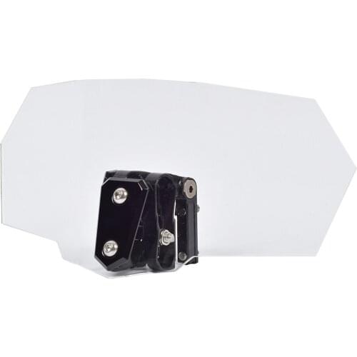 Airflow Adjustable Transparent Windshield Black Bolt-On Variable Spoiler Windscreen For Honda Yamaha Suzuki Kawasaki BMW Ducati