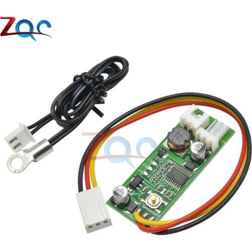 DC 12V Temperature Controller Denoised Speed Controller ON/OFF for PC Fan/Alarm Board Module With wired cable