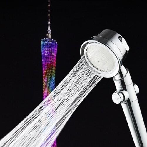 High Pressure Water Saving Spray Shower Head Bathroom Hand-Held Pressurized Shower Filter Three-Level Water Modes Shower Head