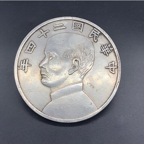 Antique Silver Dollar Republic of China Coin 8.8cm Souvenir Home Decoration Gifts 24