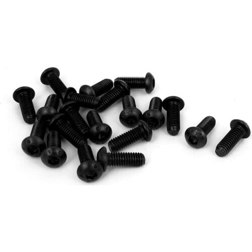 20 PCS M6 x 16mm Hex Socket Button Head Screws Black