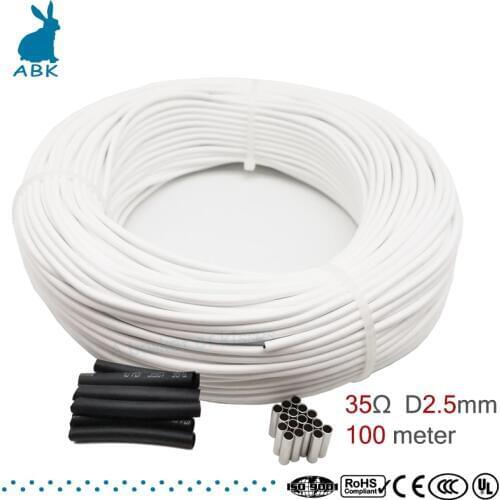 HRAG 100m high quality 12K 33ohm carbon fiber heating cable floor heating wire Non-toxic odorless warm heating cable