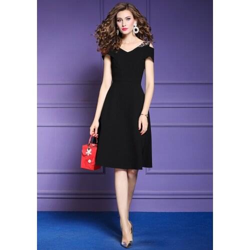 ZUOMAN Women Elegant Beading Dress Female Fashion Event Party Robe Femme Designer High Quality Lady A-Line Vestidos Plus Size