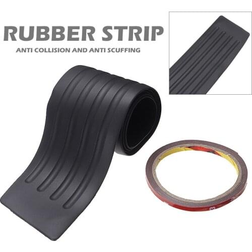 1pc 104x8cm Car Auto Loading Sill Protection Rubber Plastic Bumper Paint Protection Rubber Sticker DIY Moulding Parts