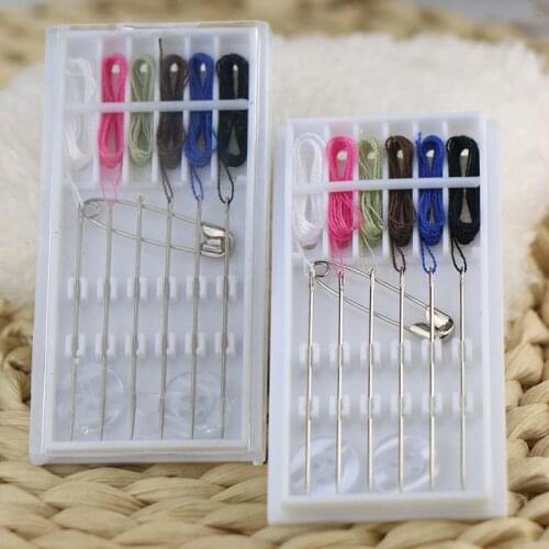 1Pc Home and Travel Quick Fix Sewing Kit Pre Threaded Needle Kit