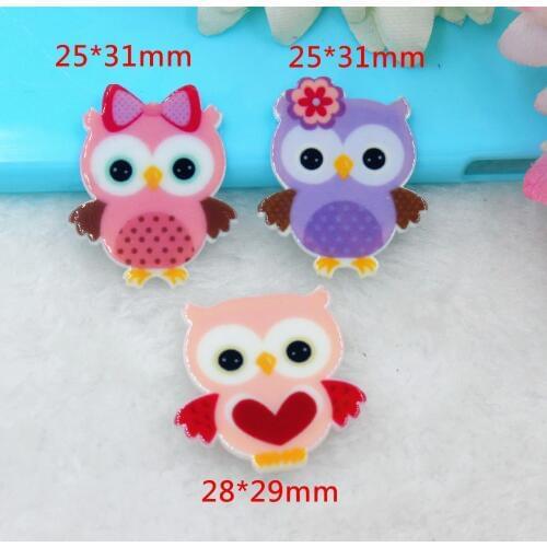 10pcs/lot flatback resin cabochons accessories DIY planar resin owls mix items