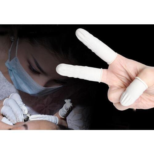 100/200pcs Disposable Anti Injured Finger Protection Rubber Nail Cover Latex Manicure Tattoo Gloves Antislip Latex Finger Nail