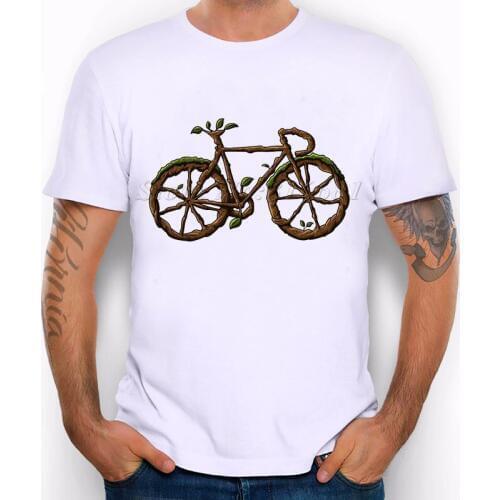 2019 Male Best Selling Go Green! Wooden Groot Bicycle Nature Lover Funny Joke Men T Shirt Tee Summer Tee Shirt