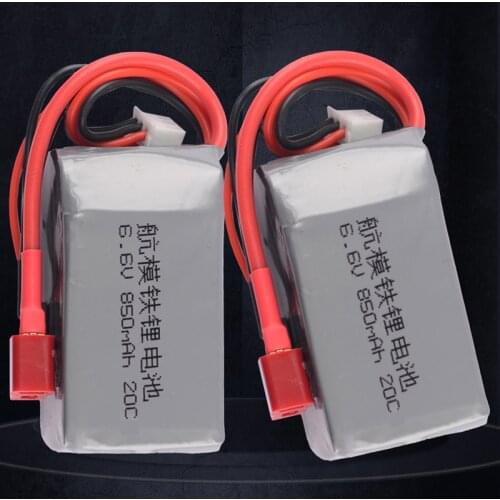 2S 850mAh 6.6V 20C transmitter remote control battery Lithium iron phosphate battery drone car receiver