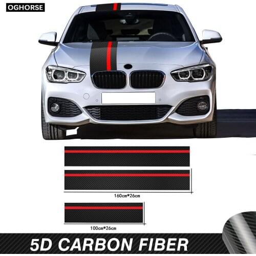 5D Carbon Fiber Vinyl Car Hood Bonnet Roof Rear Trim for BMW 1 Series F20 F21