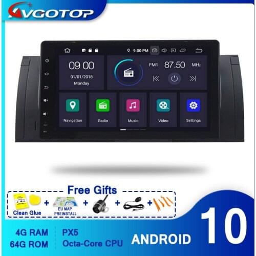 AVGOTOP Android 10 Car DVD Player for BMW E39 BMW X5 E53 Series Land Rover Range Carplay PX5 Multimedia