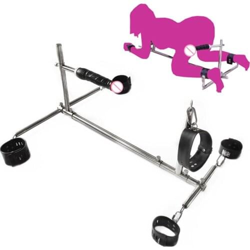 BDSM Bondage Restraints Metal Frame Handcuff Slave Dog Neck Collar Erotic Products SM Sex Toys For Couples Women Men Adult Games