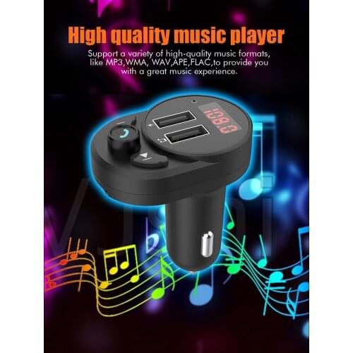 Wireless Bluetooth Handsfree Car FM Transmitter MP3 Player Dual USB Charger