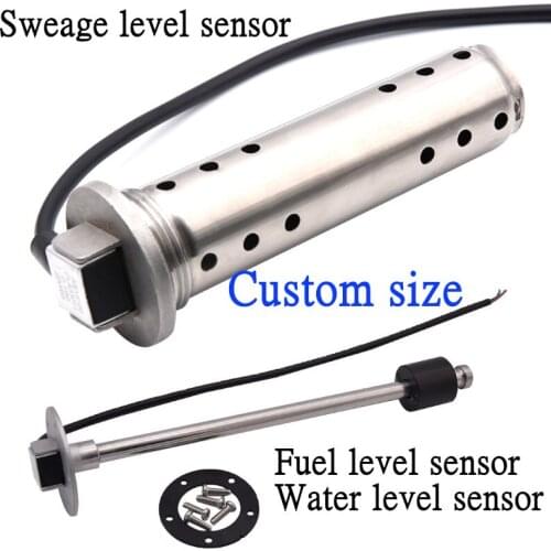 450mm/700mm/800/900mm Marine Boat Sewage Level Sensor Sewage Sender Fuel level sensor Fit Fuel Tank Gauge Meter 12V/24V