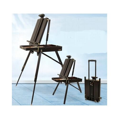 Travel Portable Easel Beech Wood Drawing Easel Painting Easel For Artist Wooden Art Easel With Wheels