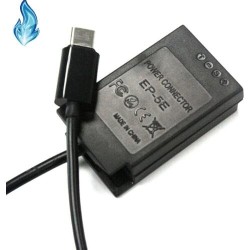 Type C Cable to EN-EL22 Dummy Battery EP-5E DC Coupler for 1 J4 S2 1J4 1S2 Digital Cameras And More Models