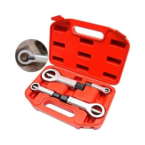 4Pc 9-27mm Heavy Duty Rust Resistant Damaged Nut Splitter Remover Rusty Nut Splitter Spanner Remove Cutter Tool Steel Wrench Hex