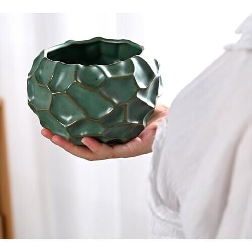 Creative Tea Wash Water Culture Flowerpot Household Ceramic Tea Cup Water Bowl Large Basin Pen Wash Tea Set Accessories