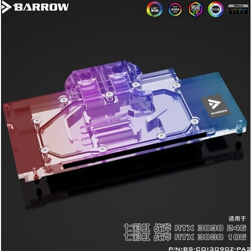 Barrow GPU cooler PC Water Cooling video Water Block for Colorful BATTLEAX 3090/3080 LRC2.0 BS-COI3090Z-PA2
