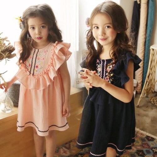 Hot sale 2018 Girl Princess Dress Cotton Girl Summer Dress For Trip Party Children Costume Vestidos Baby Girl Clothes