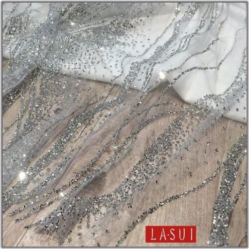 LASUI Hot brick beads Gold Silver Waves and mountains Such as carved 3D sense High-end clothing, dresses, stage performance