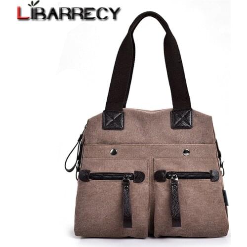 Fashion Women Handbag Casual Canvas Shoulder Bag Large Capacity Travel Crossbody Bag for Women High Quality Contrast Color Totes