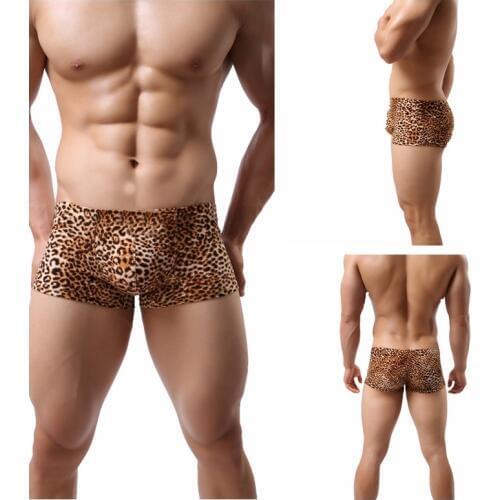 Fashion Mens Underwear Wild Leopard Print Breathable Convex Sexy Boxer mens underwear pants underwear