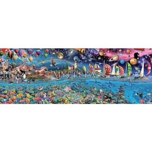 Cartoon 5D DIY Diamond Painting Cosmic ocean sailboat Diamond Embroidery Cross Stitch Rhinestone Mosaic Art Home Decor Gift