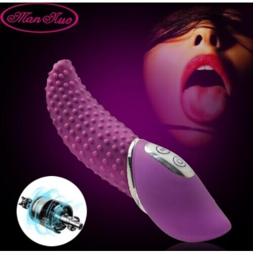 Man Nuo Tongue Dildo Vibrator G-spot Vibrator Rechargeable Tongue Massage 7 Speed Vibrating Oral Clitoris Stimulator Sex Toys